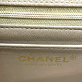 シャネル CHANEL ミニマトラッセ18 A01115 8番台 ベージュ　GD金具 キャビア レディース ショルダーバッグ