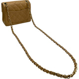 シャネル CHANEL ミニマトラッセ18 A01115 8番台 ベージュ　GD金具 キャビア レディース ショルダーバッグ