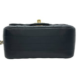 シャネル CHANEL チェーンショルダーバッグ Vステッチ 23番台 ブラック GD金具 ラム レディース ショルダーバッグ