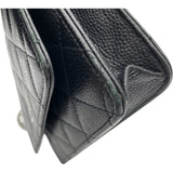 シャネル CHANEL マトラッセチェーンウォレット A33814 ブラック SV金具 キャビア レディース ウォレットチェーン