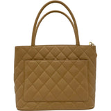 シャネル CHANEL 復刻トート A01804 10番台 ベージュ GD金具 キャビア レディース トートバッグ