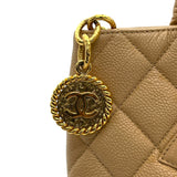シャネル CHANEL 復刻トート A01804 10番台 ベージュ GD金具 キャビア レディース トートバッグ