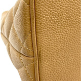 シャネル CHANEL 復刻トート A01804 10番台 ベージュ GD金具 キャビア レディース トートバッグ