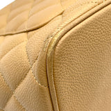 シャネル CHANEL 復刻トート A01804 10番台 ベージュ GD金具 キャビア レディース トートバッグ