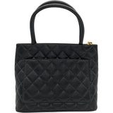 シャネル CHANEL 復刻トート A01804 5番台 ブラック GD金具 キャビア レディース トートバッグ