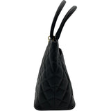 シャネル CHANEL 復刻トート A01804 5番台 ブラック GD金具 キャビア レディース トートバッグ