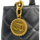 シャネル CHANEL 復刻トート A01804 5番台 ブラック GD金具 キャビア レディース トートバッグ