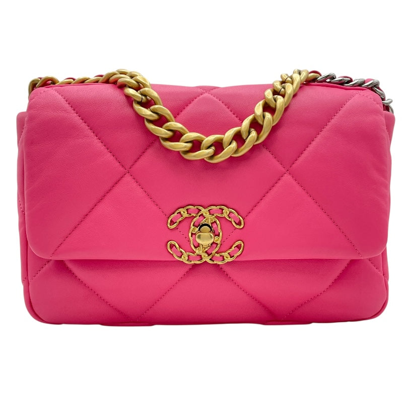 シャネル CHANEL CHANEL19 AS1160 ピンク GDxSV金具 ラム レディース