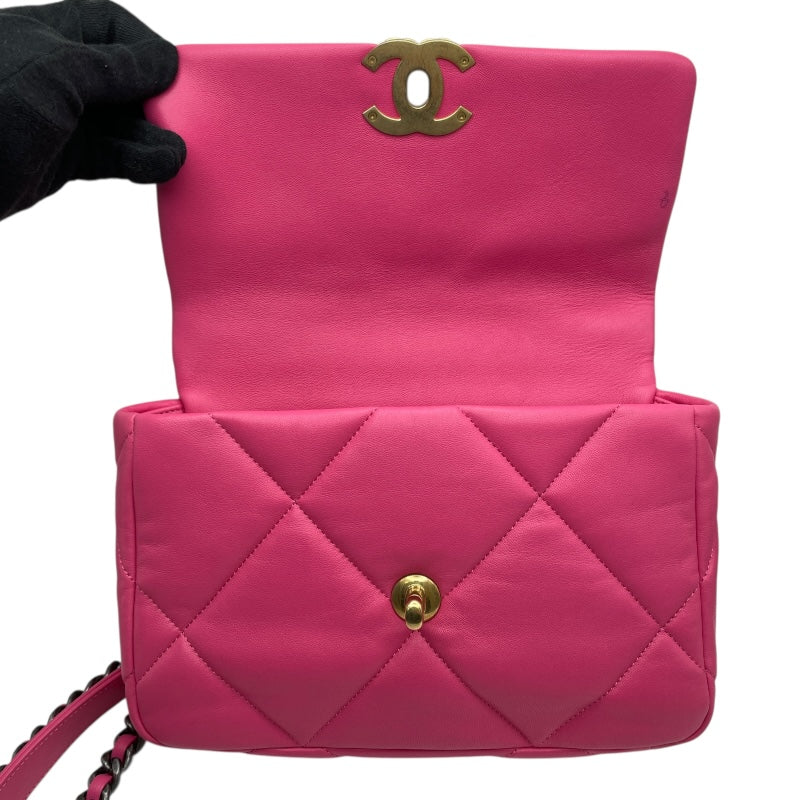 シャネル CHANEL CHANEL19 AS1160 ピンク GDxSV金具 ラム レディース