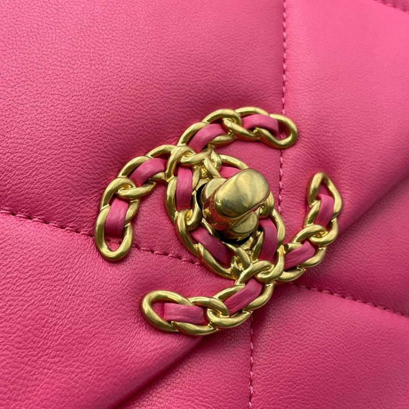 シャネル CHANEL CHANEL19 AS1160 ピンク GDxSV金具 ラム レディース