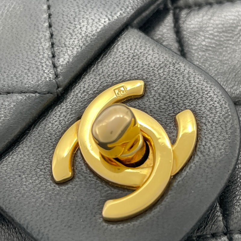 シャネル 1番台 マトラッセ GD金具 ショルダーバッグ■07c10119-6D シャネル CHANEL ミニマトラッセ20 A01163 1番台 ブラック GD金具 ラム