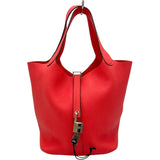 エルメス HERMES ピコタンロックMM B刻 ローズテキサス SV金具 トリヨン レディース ハンドバッグ