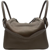 エルメス HERMES リンディ30 ▢M刻 エトゥープ SV金具 トリヨン レディース ハンドバッグ