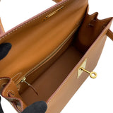 エルメス HERMES ケリー28 外縫い □W刻 ゴールド GD金具 シャモニー レディース ショルダーバッグ