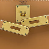 エルメス HERMES ケリー28 外縫い □W刻 ゴールド GD金具 シャモニー レディース ショルダーバッグ