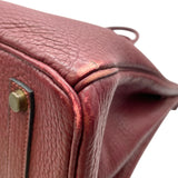 エルメス HERMES バーキン35 〇W刻 ルージュアッシュ GD金具 フィヨルド レディース ハンドバッグ