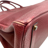 エルメス HERMES バーキン35 〇W刻 ルージュアッシュ GD金具 フィヨルド レディース ハンドバッグ