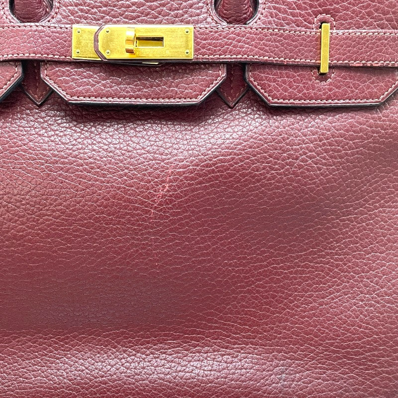 エルメス HERMES バーキン35 〇W刻 ルージュアッシュ GD金具 フィヨルド レディース ハンドバッグ