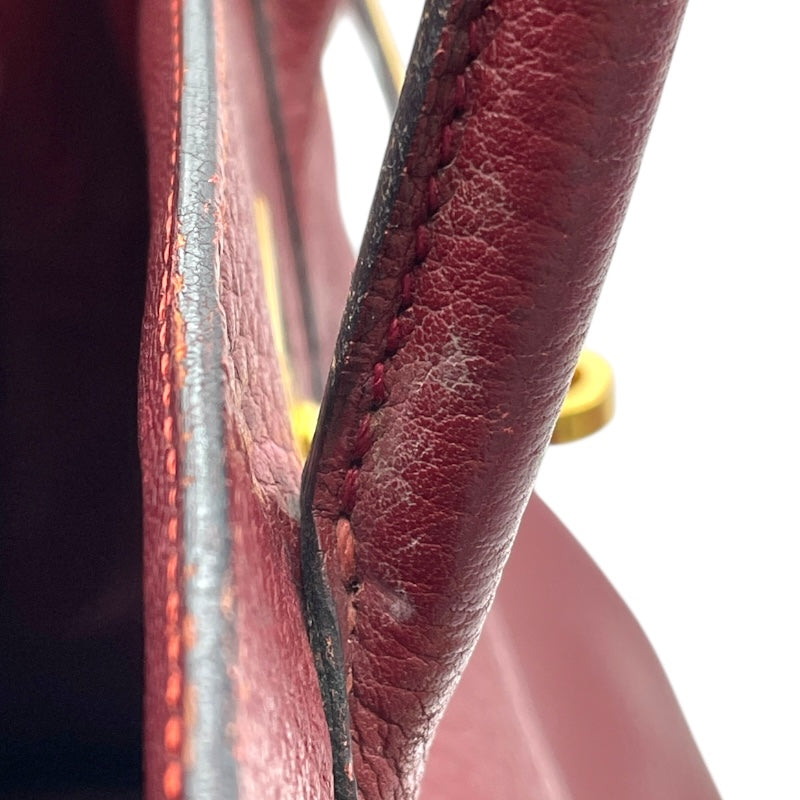 エルメス HERMES バーキン35 〇W刻 ルージュアッシュ GD金具 フィヨルド レディース ハンドバッグ