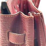 エルメス HERMES バーキン35 〇W刻 ルージュアッシュ GD金具 フィヨルド レディース ハンドバッグ