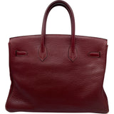 エルメス HERMES バーキン35 〇W刻 ルージュアッシュ GD金具 フィヨルド レディース ハンドバッグ