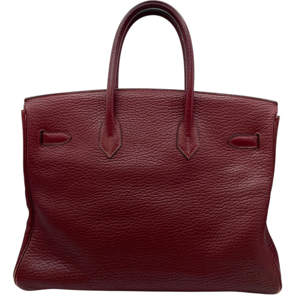 エルメス HERMES バーキン35 〇W刻 ルージュアッシュ GD金具 フィヨルド レディース ハンドバッグ