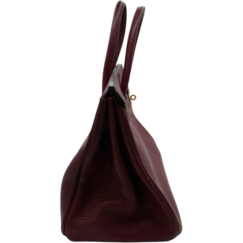 エルメス HERMES バーキン35 〇W刻 ルージュアッシュ GD金具 フィヨルド レディース ハンドバッグ