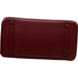 エルメス HERMES バーキン35 〇W刻 ルージュアッシュ GD金具 フィヨルド レディース ハンドバッグ