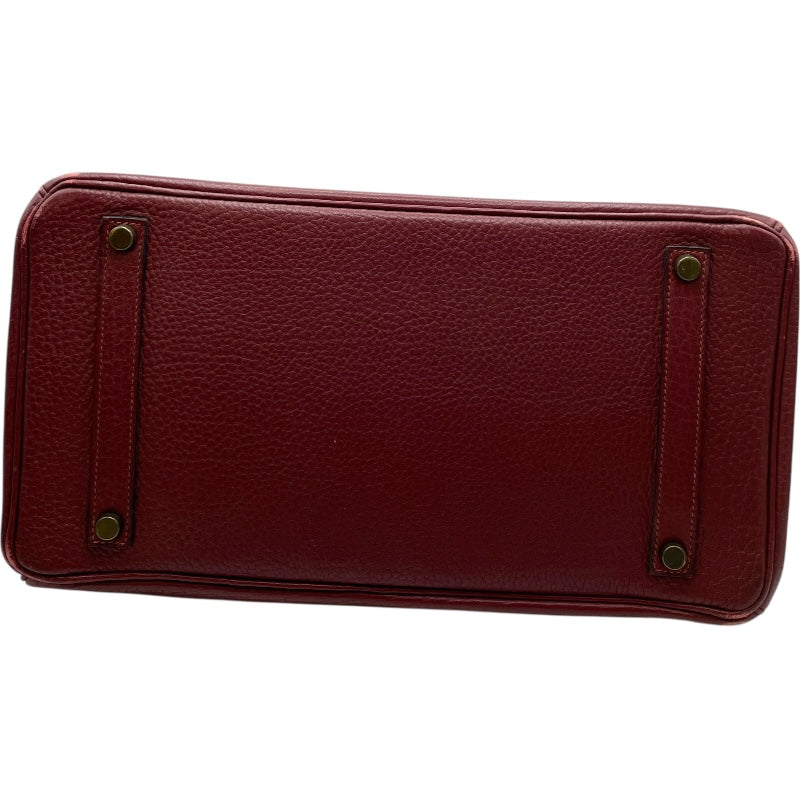 エルメス HERMES バーキン35 〇W刻 ルージュアッシュ GD金具 フィヨルド レディース ハンドバッグ