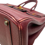 エルメス HERMES バーキン35 〇W刻 ルージュアッシュ GD金具 フィヨルド レディース ハンドバッグ