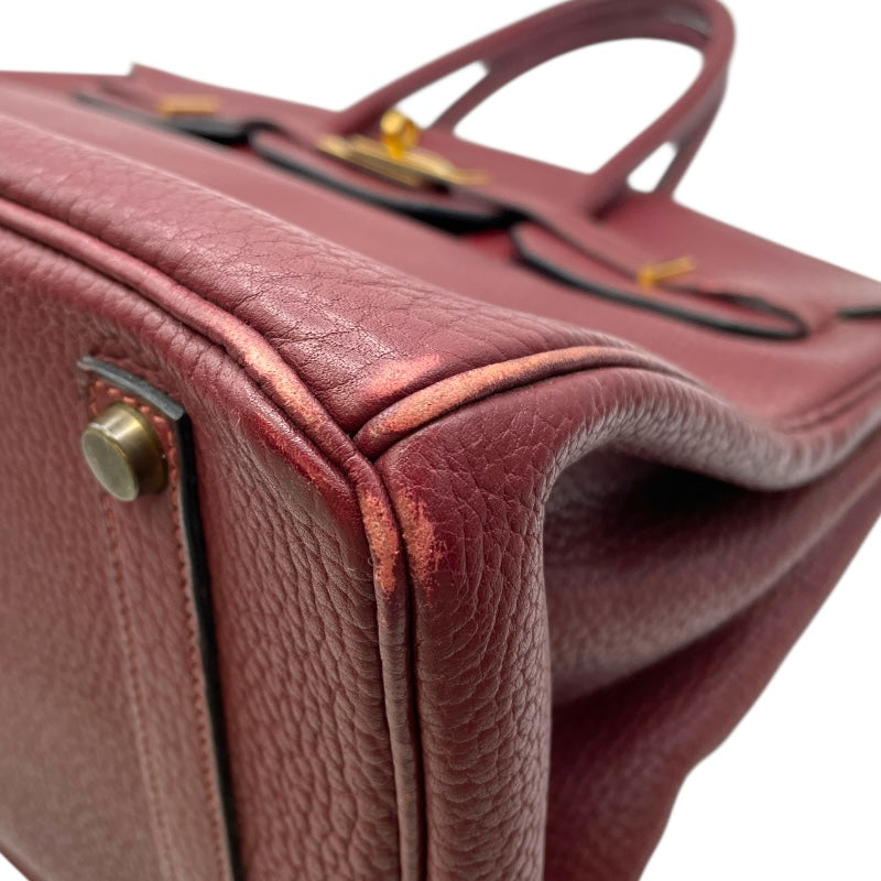 エルメス HERMES バーキン35 〇W刻 ルージュアッシュ GD金具 フィヨルド レディース ハンドバッグ