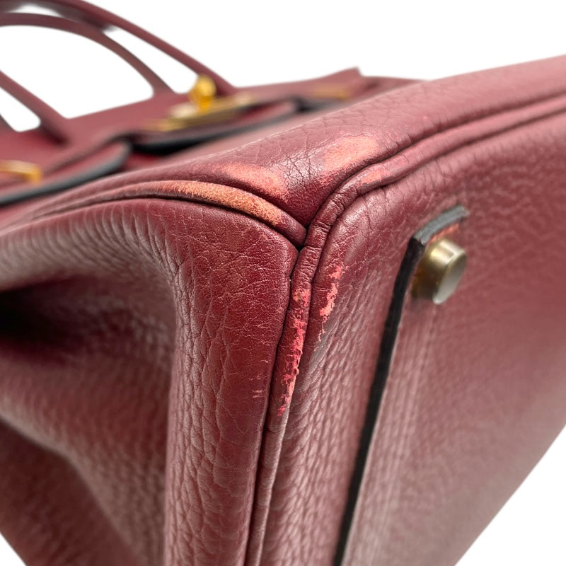 エルメス HERMES バーキン35 〇W刻 ルージュアッシュ GD金具 フィヨルド レディース ハンドバッグ