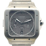 カルティエ Cartier サントス ドゥ カルティエ クロノグラフ XL WSSA0078 グレー SS 自動巻き メンズ 腕時計
