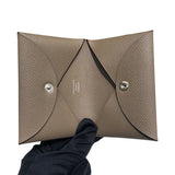 エルメス HERMES カルヴィ W刻 エトゥープ エプソン カードケース