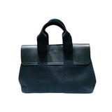 エルメス HERMES ヴァルパライソPM ブラック トワル・レザー レディース ハンドバッグ