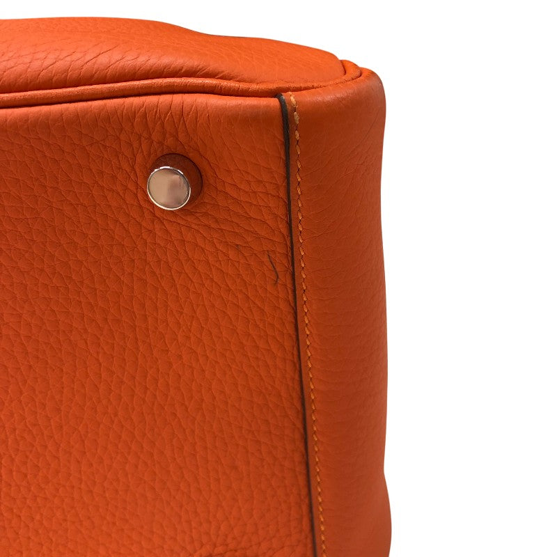 エルメス HERMES リンディ30 T刻 オレンジ シルバー金具 トリヨン