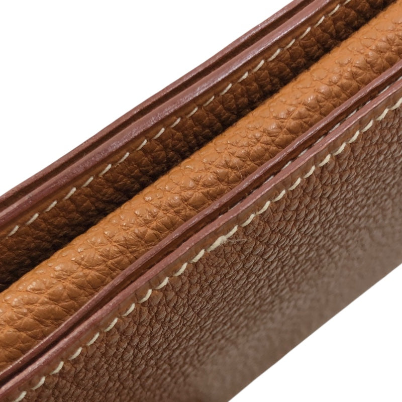 エルメス HERMES MC2 タレス ▢E刻印 ゴールド トゴ メンズ 二つ折り