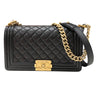 シャネル CHANEL ボーイシャネル25 A67086 ブラック ゴールド金具 ラムスキン レディース ショルダーバッグ