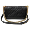 シャネル CHANEL ボーイシャネル25 A67086 ブラック ゴールド金具 ラムスキン レディース ショルダーバッグ