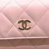 シャネル CHANEL マトラッセパールチェーンウォレット AP2583 ピンク ラム/GD レディース ショルダーバッグ