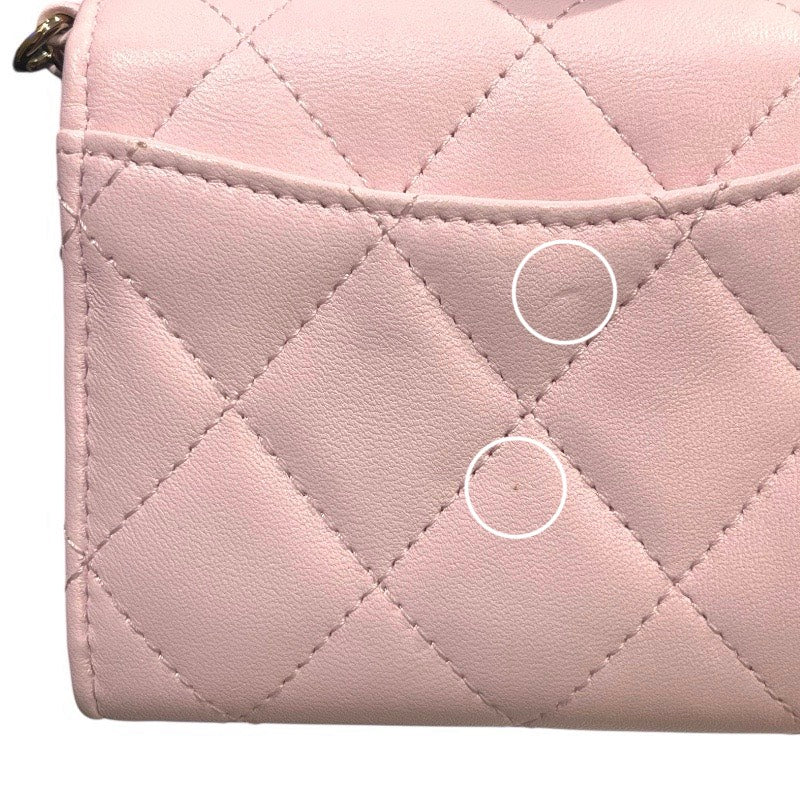 シャネル CHANEL マトラッセパールチェーンウォレット AP2583 ピンク ラム/GD レディース ショルダーバッグ シャネル CHANEL マトラッセパールチェーンウォレット AP2583 ピンク