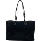 シャネル CHANEL ドーヴィルチェーントートバッグ A67001 ブラック/SV金具 ミックスファイバー レディース トートバッグ