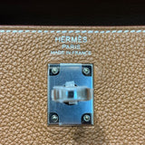 エルメス HERMES ケリー25 内縫い W刻印 ブラウン×SV金具 トゴ レディース ハンドバッグ