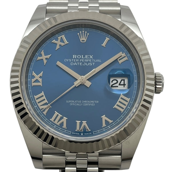 ロレックス ROLEX デイトジャスト41 アズーロブルー 126334 ブルー WG/SS 自動巻き メンズ 腕時計