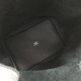 エルメス HERMES ピコタンロックMM A刻 ブラック シルバー金具 トリヨン レディース ハンドバッグ