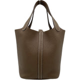 エルメス HERMES ピコタンロックPM U刻 エトゥープ GD金具 トリヨン レディース ハンドバッグ