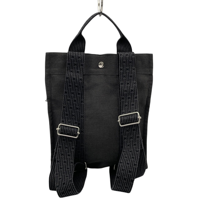 エルメス HERMES エールラインアドPM グレー ナイロンキャンバス 