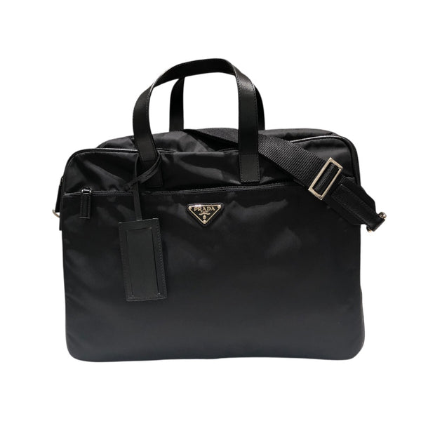 プラダ PRADA ビジネスバッグ 2VE407 ブラック ナイロン・サフィアーノ