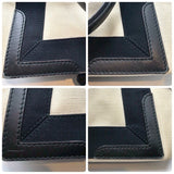 バレンシアガ BALENCIAGA ネイビーカバスS 339933 アイボリー/ブラック キャンバス・レザー レディース ハンドバッグ