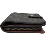 ルイ・ヴィトン LOUIS VUITTON コンパクトジップウォレット M61667 ブラウン モノグラムキャンバス レディース 二つ折り財布